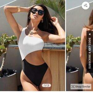 One-Shoulder Cutout One Piece Swimsuit
